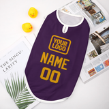 Custom Purple Yellow Pet Vest