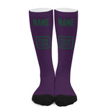 Custom Purple Green Knee-High Sock