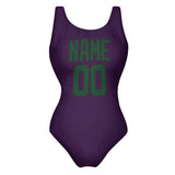 Custom Purple Green Swimsuit