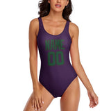 Custom Purple Green Swimsuit