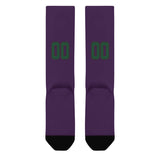 Custom Purple Green Knee-High Sock