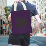 Custom Purple Green Canvas Tote Bag