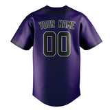 Custom Purple & Olive Colors Design Sports Baseball Jersey