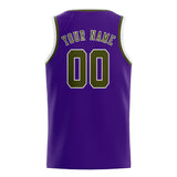 Custom Purple & Olive Colors Design Sports Basketball Jersey