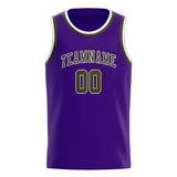 Custom Purple & Olive Colors Design Sports Basketball Jersey