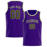 Custom Purple & Olive Colors Design Sports Basketball Jersey