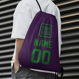 Custom Purple Emerald Green Drawstring Bag