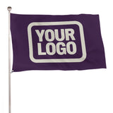 Custom Purple Cream Flag