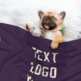 Custom Purple Cream Pet Blanket
