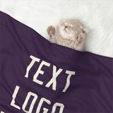 Custom Purple Cream Pet Blanket