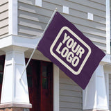 Custom Purple Cream Flag