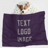 Custom Purple Gray Pet Blanket