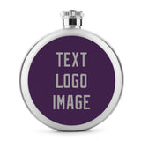 Custom Purple Gray Hip Flask