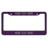 Custom Purple Gray License Plate Frame