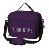 Custom Purple Gray Lunch Bag