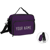 Custom Purple Gray Lunch Bag