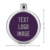 Custom Purple Gray Hip Flask