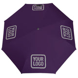 Custom Purple Gray Automatic Umbrella