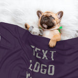 Custom Purple Gray Pet Blanket