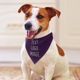 Custom Purple Gray Pet Scarf