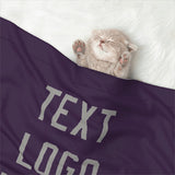 Custom Purple Gray Pet Blanket