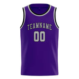 Custom Purple & Gray Colors Design Sports Basketball Jersey
