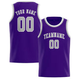 Custom Purple & Gray Colors Design Sports Basketball Jersey
