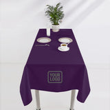 Custom Purple Gray Square Table Cloth