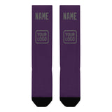Custom Purple Dark Grey Knee-High Sock