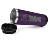 Custom Purple Dark Grey Stainless Steel Water Cup