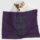 Custom Purple Green Pet Blanket