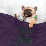 Custom Purple Green Pet Blanket