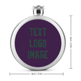 Custom Purple Green Hip Flask