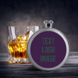 Custom Purple Green Hip Flask