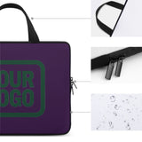 Custom Purple Green Laptop Bag