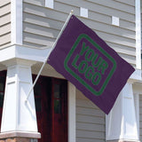 Custom Purple Green Flag