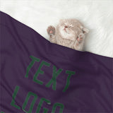 Custom Purple Green Pet Blanket