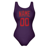 Custom Purple Red Swimsuit