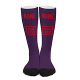 Custom Purple Red Knee-High Sock