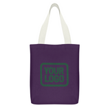 Custom Purple Red Canvas Tote Bag