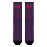 Custom Purple Red Knee-High Sock