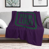 Custom Purple Green Blanket