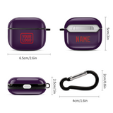 Custom Purple Red AirPods Case (3rd Generation)