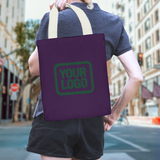 Custom Purple Red Canvas Tote Bag