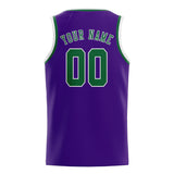 Custom Purple & Green Colors Design Sports Basketball Jersey
