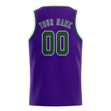 Custom Purple & Dark Green Colors Design Sports Basketball Jersey