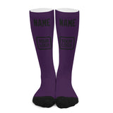 Custom Purple Black Knee-High Sock