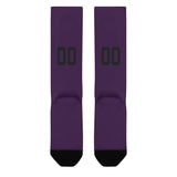 Custom Purple Black Knee-High Sock