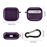 Custom Purple Black AirPods Case (3rd Generation)