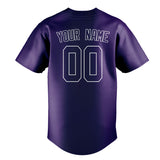 Custom Purple & White Colors Design Sports Baseball Jersey